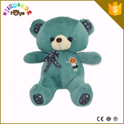 China Customized OEM 15cm Small Bear Stuffed Plush Toy With Red T-Shirt Cloth for sale