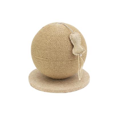 China 2021 Viable Modern Jute Rope Cat Climbing Frame Toy Round Cat Climbing Frame Cat Toy Ball for sale