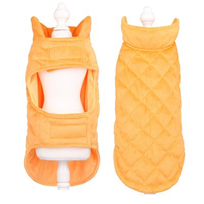 China New Viable Winter Warm Dog Clothes Plus Velvet Padded Dog Vest Clothes Wholesale for sale