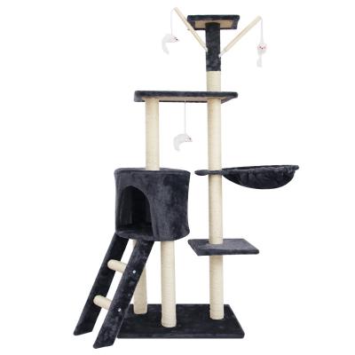 China Sustainable Big Cat Tree Climbing Sisal Lining Multilayer Board Cat Frame Platform for sale