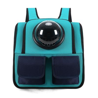 China New Breathable Cat Bag Factory Wholesale Color Matching Double Shoulder Pet Backpack for sale