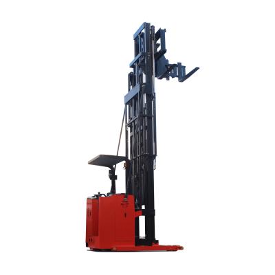 China Factory 1500kg 10m 1.5T 10 Meters Very Narrow Aisle VNA Forklift 3 Way Stacker Forklift for sale