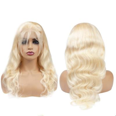 China High Quality 613 Hd Silky Straight Human Hair Blonde Curly Lace Front Closure Hair Transparent Wig for sale