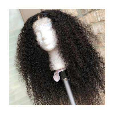 China Kinky Curly Design 13x4 Hd Unique Transparent Full Lace Frontal Closure Kinky Curly Human Wigs for sale