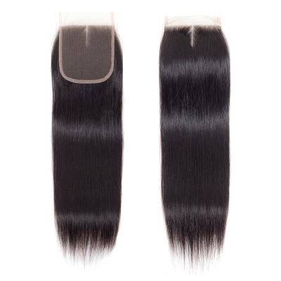 China New Wave Fashion Style 4x4 Silky Straight Cuticle Aligned Weave Hair Bundle With Lace Frontal Closure for sale