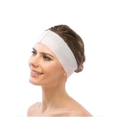 China Spa European and American Disposable Headbands Style Nonwoven Elastic Hair Wrap for Salon Beauty Stretch Head Wraps for Facial Massage for sale