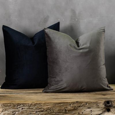 China Factory Direct Sale High Quality Pearl Anti-static Sofa Trim Pillow Covers 24x24 Solid Color Velvet Pillowcase Velvet for sale