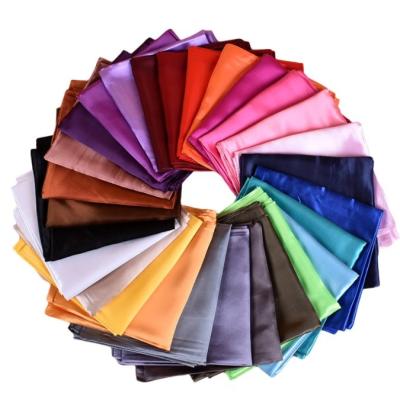 China Silk scarves sell new style wholesale solid color monochromatic women's 90cm large square imitation silk scarf pure color scarf for sale