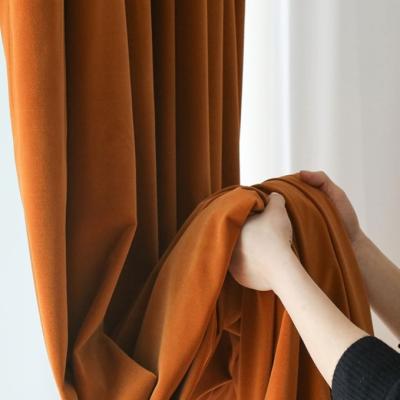 China Blackout Manufacturers Wholesale Luxury Emerald Curtain Blackout Velvet Window Curtain Fabric Velvet Drapes for sale