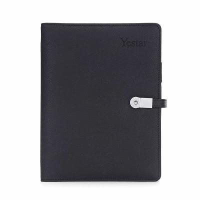 China Support Fast Custom Cheap Price Wireless Charging PU Cover A5 Folder Notepad Charging Notebook for sale