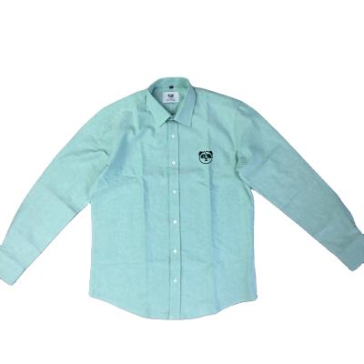 China Custom Woven Label Embroidered Logo Anti-pilling Mens Oxford Shirts for sale