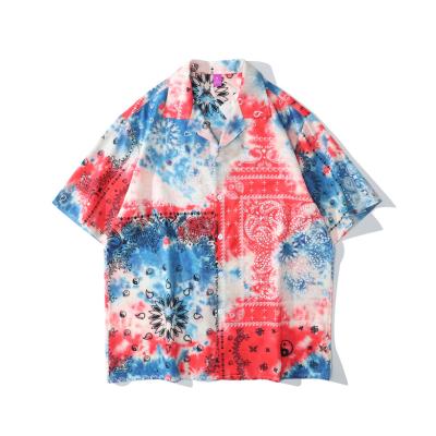 China QUICK DRY Mens Beach Shirt Hawaii Short Sleeve Casual Shirt Custom Printed Hawaiian Shirts For Men for sale