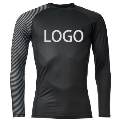 China Custom Long Sleeve Mens Sleeves Long Compression Shirts BJJ Rash Guard Wholesale for sale