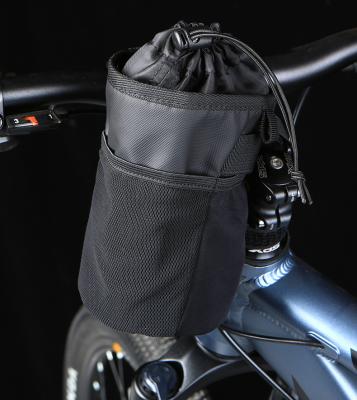 China Convenient/not easy to fall off Recycling View Strap-on Storage Pocket Bicycle Insulated Stem Drink Cup Holder Bike Handlebar Water Bottle Bag for sale