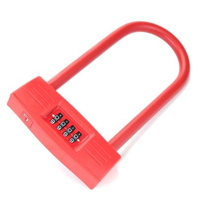 China Bicycle Cable Grip Rubber Lock Combination Padlock 4 Digit Padlock Recycling Non-slip Flexible Combination For Bicycle for sale