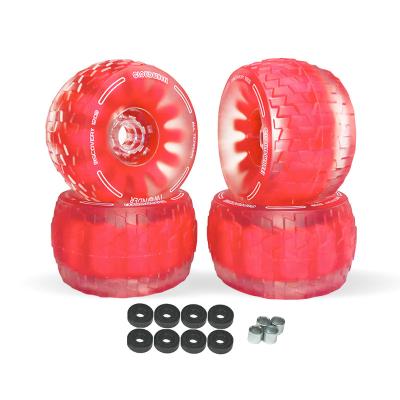 China Youth Skateboard Longboard 120mm Electric Damping Foamies Core All Terrain Patent Cloudwheel Skateboard Wheels Red for sale