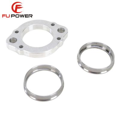 China Automobile and motorcycle 2-Bolt Titanium Exhaust Pipe Connect Flange titanium exhaust flange 2 hole custom motorcycle system for sale