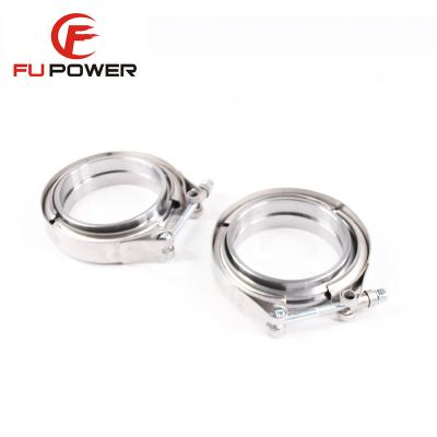 China High Quality Automobile and Motorcycle Exhaust GR2 Titanium Exhaust Pipe Dia=38mm/50.8mm/63.5mm/76mm/89mm Titanium V-Band Flange Set With Flange for sale