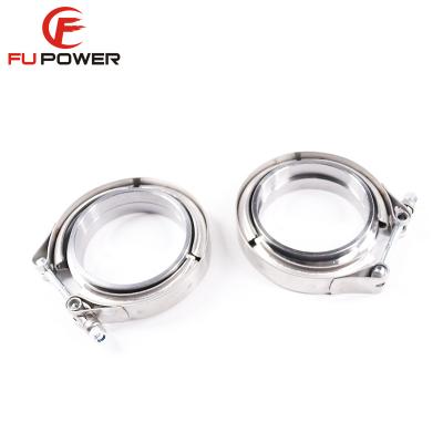 China Hot Sale Gr1 Gr2 Automobile And Motorcycle Inch V-Band Titanium V-Band Clamp With Clamp For Exhaust Pipe for sale