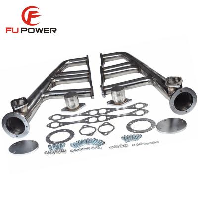 China Stainless Steel Fit Chevy SBC 265-400 V8 Lake Style Rat Rod Exhaust Manifold Header for sale