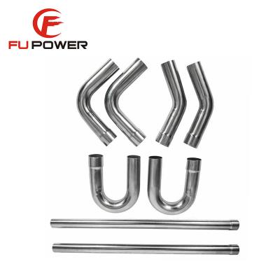 China T-304 Stainless Steel 76mm 304 Straight Pipe And Bend Pipe Kit DIY 3