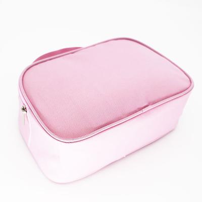 China Custom Lady Women Eco-friendly Travel 100% Polyester Beauty Makeup Toiletry Item RPET Reuse Empty Cosmetic Bags for sale