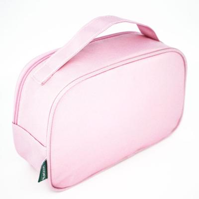 China Travel 100% Polyester Beauty Makeup Empty Toiletry Item RPET Reuse Cosmetic Bags Eco-friendly Traditional Custom Women Promotional for sale