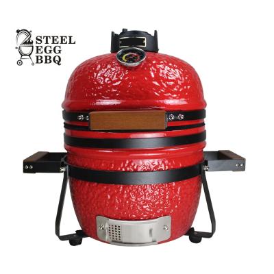 China Adjustable Size SEB KAMADO Cooking Appliances, 13 Inch Mini Small Kamado Parilla Red Kanka Grill for sale