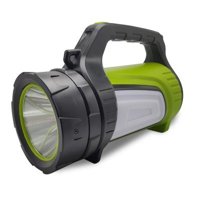 China High Efficiency Outdoor Super Bright Hesoray USB Rechargeable Multifunctional Portable Handheld Spotlight with Alarm Light for sale