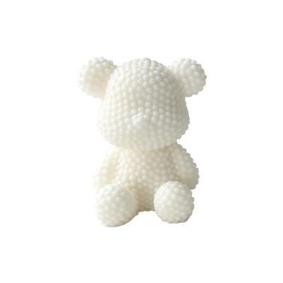 China DIY Gift Handmade Soy Wax 3D Bear Candle Mold Sustainable Hot Selling Cute Bear Silicone Mold for sale