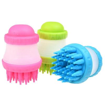 China Amazon Viable Hot Selling Pet Grooming Soft Dog Massage Silicone Bath Clean Brush Tool Soft Joint for sale