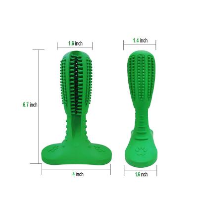 China Sustainable Amazon Top Selling Durable Dog Chew Toys For Teeth Cleaning Silicone Dog Toy Toothbrush for sale