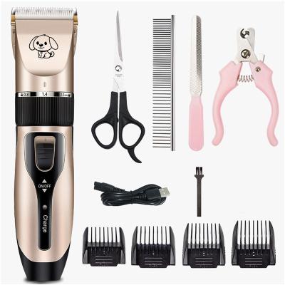 China Viable Dog Grooming Clippers Kit Trimmer Electric Pet Hair Razor Clips Professional Top Selling Cat Dog Hair Cleaning Clippers for sale