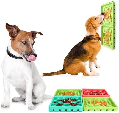 China Stocked 4 Pack / 4 In 1 Dog Feeder Slow Bowls Puzzle Toys Dog Lick Mat For Dog Training IQ Treat Slow Feeding Bathing Mat for sale