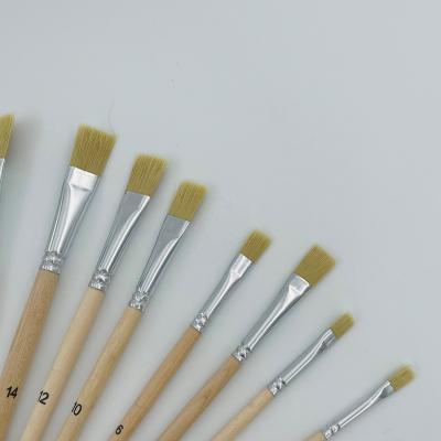 China Custom Different Artist Paint Brush Set Oil Painting Logo Amazon Hotsale 10Pcs Shape And Size For Creative Watercolor Acrylic Oil Body Painting for sale