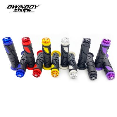 China Universal Motorcycle Spare Parts & Accessories Rubber + Aluminum Alloy Throttle Grip Aluminum Alloy Handle Grip for sale