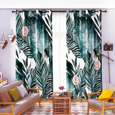 China Blackout Amazon Sale Polyester Shower Curtain Hot Simple Waterproof Holiday Bathroom Partition Printed Shower Curtain for sale