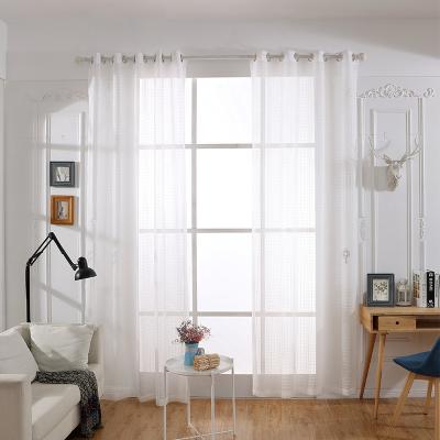 China Large Selection Of Designs And High Quality Home Decoration Single Semi Sheer Curtain 100%linen Voile Curtain In Colors for sale