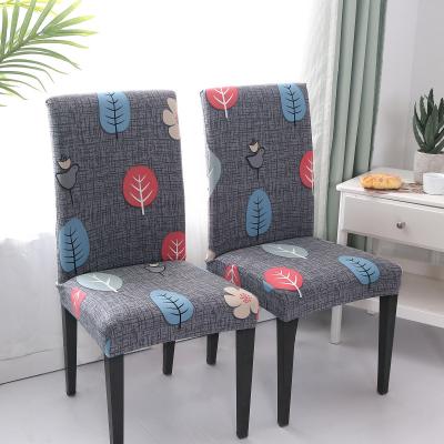 China Simple Hot Sale Goods Printed Chair Protector Cover Polyester Fabric Dining Chair Cover for sale