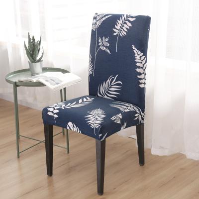 China Printed Plain Dining Chair Polyester Spandex Stretch Christmas Chair Cover Removable Seat Protector Cover For Kitchen Home for sale