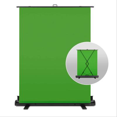 China Non-reflective green screen - background chroma green fabric self-locking view folding chroma main panel for sale