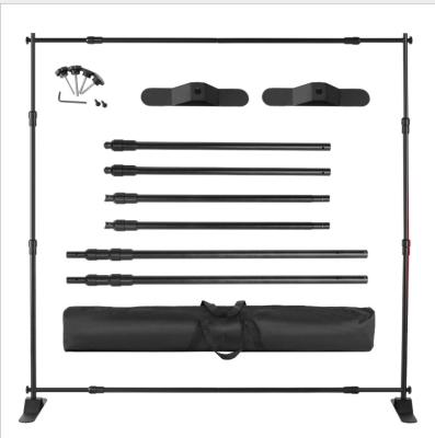 China 8x10 FT Backdrop Adjustable Heavy Duty Banner Stand Large Professional Telescopic Display Stage And Thicker Rehearsal Stand For Photography for sale