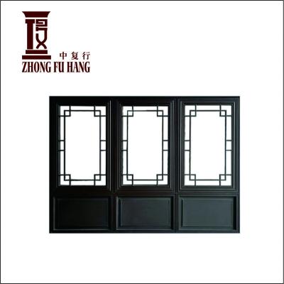 China Durable antique aluminum alloy courtyard quadrangle aluminum gate villa Su type broken bridge retro color aluminum doortion for sale