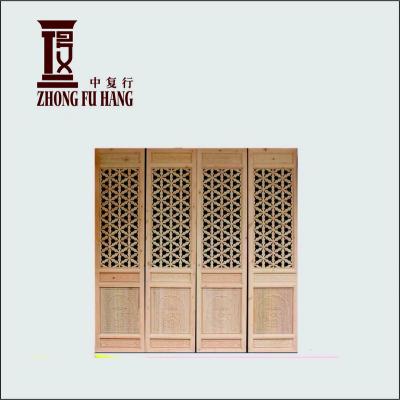 China Factory Exterior Durable Custom Size Wood Front Entry Door Carving Design for sale