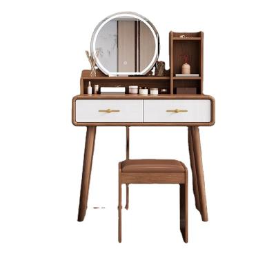 China New Vintage Design Modern Cheap Adjustable Bedroom Furniture Wooden Makeup Vanity Dressing Table (Other) With Mirror for sale