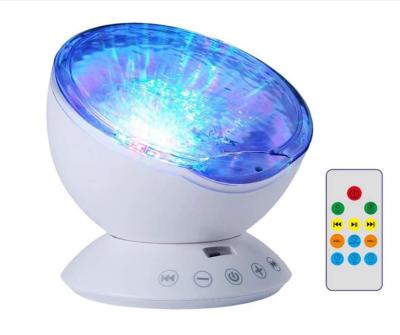 China Modern Remote Control Surf Projector Night Light with Built-in Mini Music Player for Living Room for sale