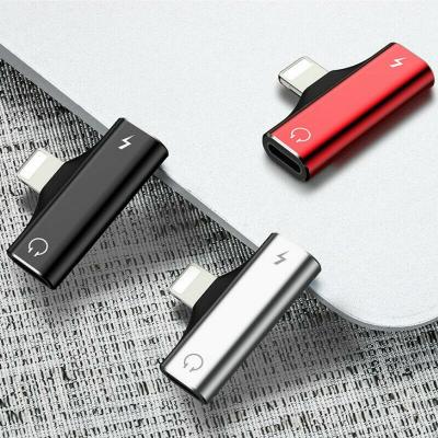 China Mini Charging Adapter Cable 2 in 1 Earphone Jack Adapter Audio Aux Connector for iPhone 7 8 X XS XR 11 11 pro max for sale