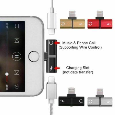 China NEW Dual Charging Adapter Cable 2 in 1 Earphone and Charger for Apple iPhone 6 7 8 X XS XR 11 11 Pro Max for sale