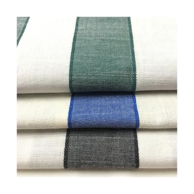 China New Fashion Stripe Cotton Table Cloth Fabric Breathable 100% Living Room Tile Sofa Cushion Fabric for sale