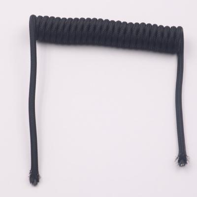 China Good Quality Electrical Cable Overhead Black Spring Spiral Coiled Cable for sale